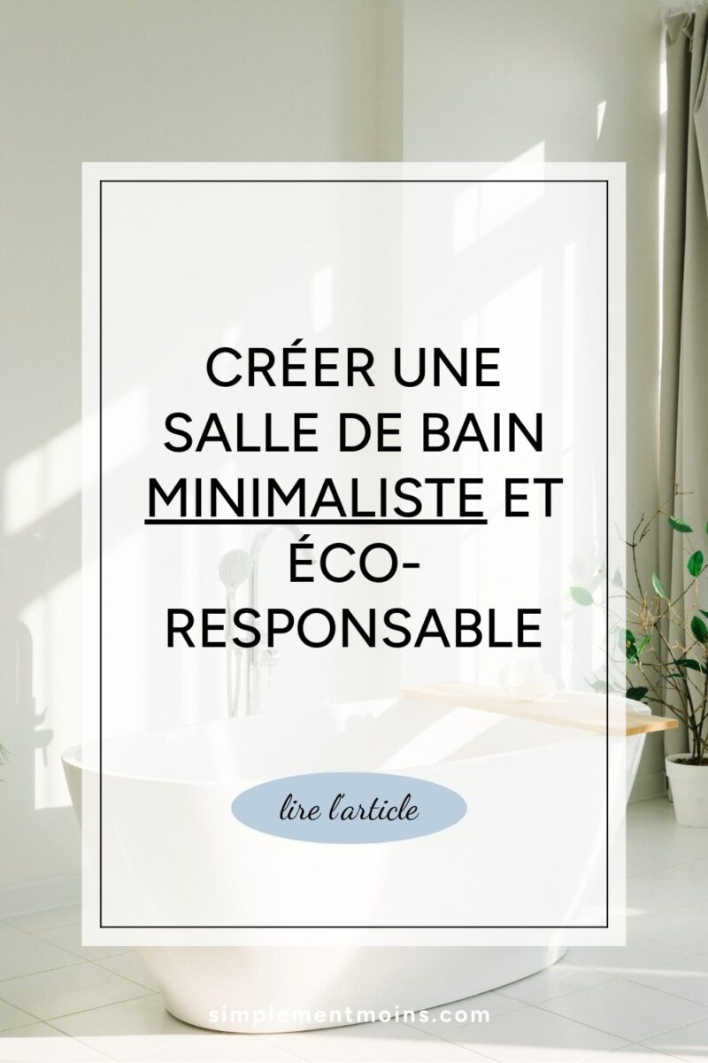 Salle de bain minimaliste