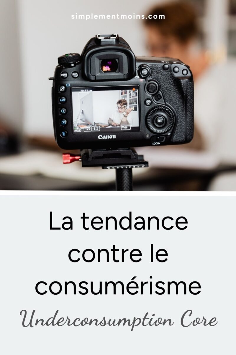 Caméra, la tendance contre le consumérisme underconsumption core
